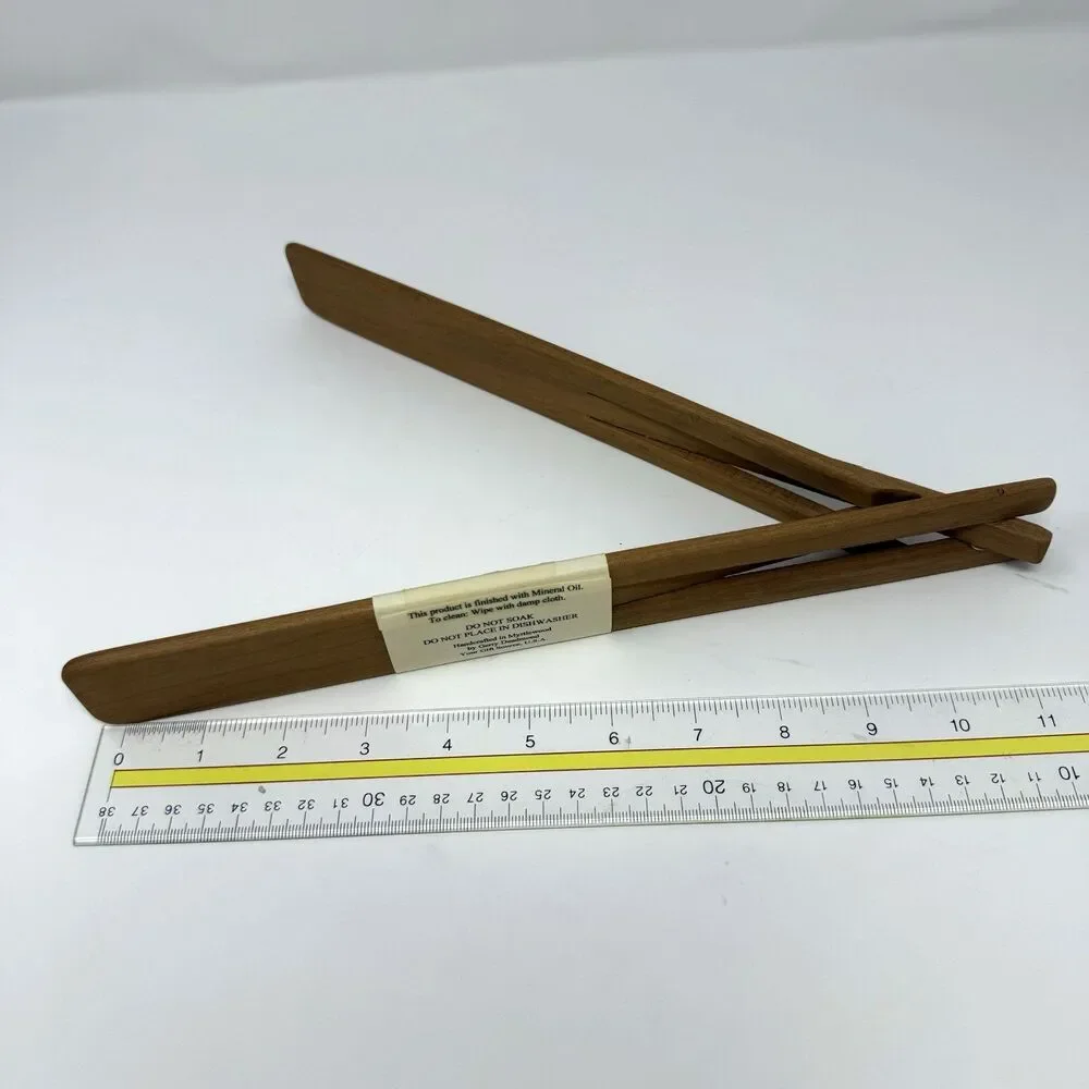 Gary Deadmond Myrtlewood Salad Tongs Flip Around Inside Out Handcrafted USA
